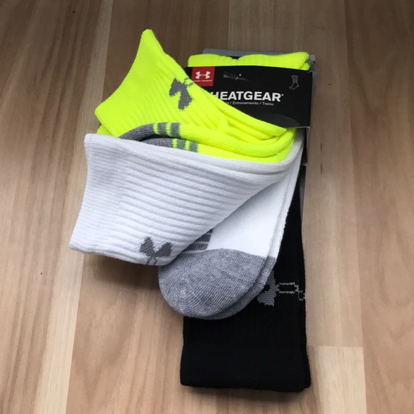 NWT UA Under Armour HeatGear 3-pack Crew Socks M - Picture 6 of 8